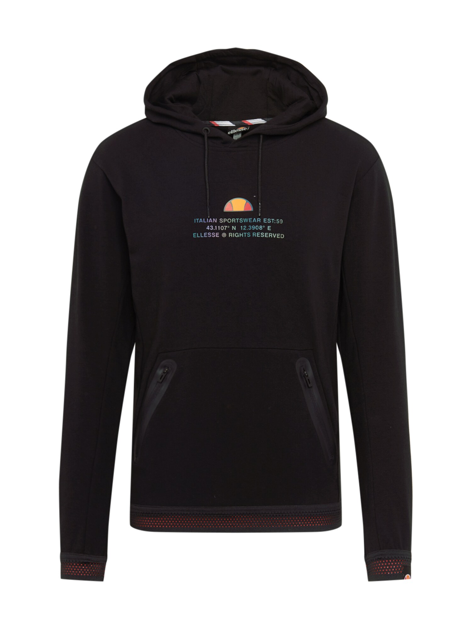 ELLESSE Sportinio tipo megztinis 'Point'  juoda / mišrios spalvos