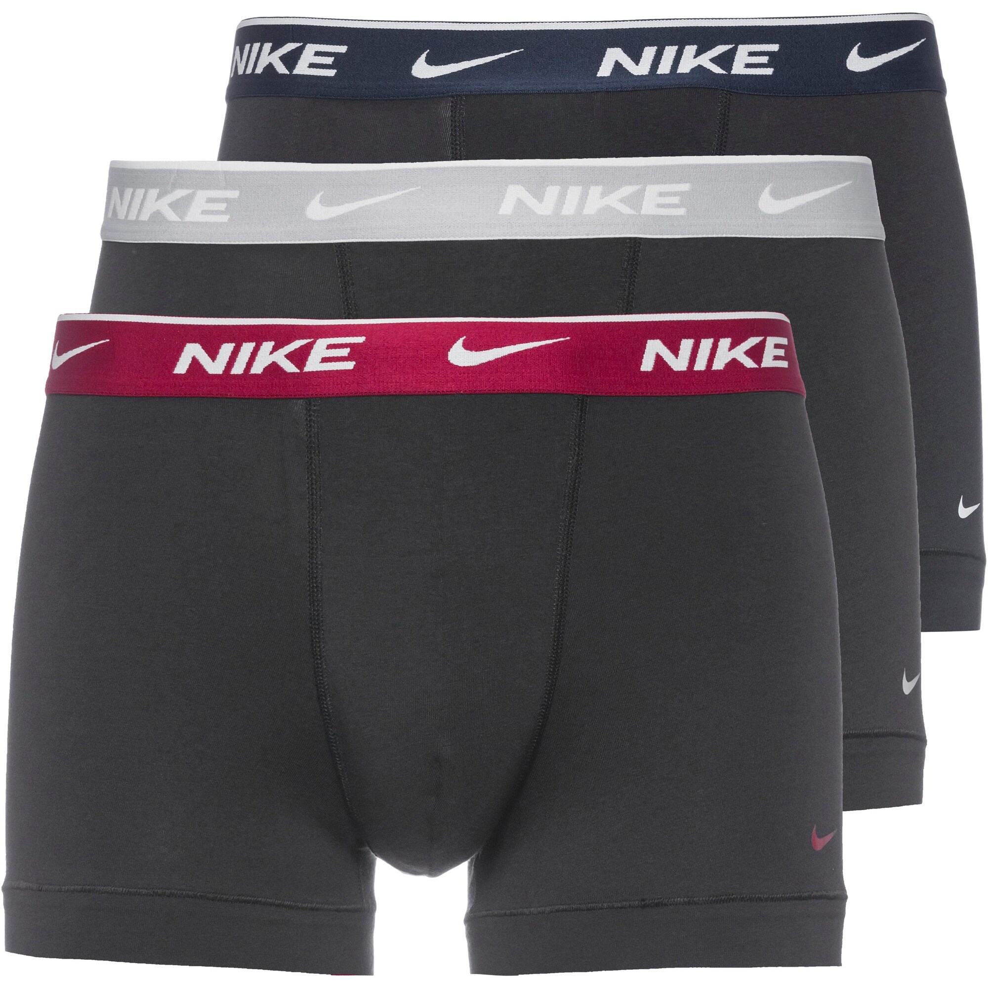 NIKE Športové nohavičky  vínovo červená / čierna / strieborná / biela