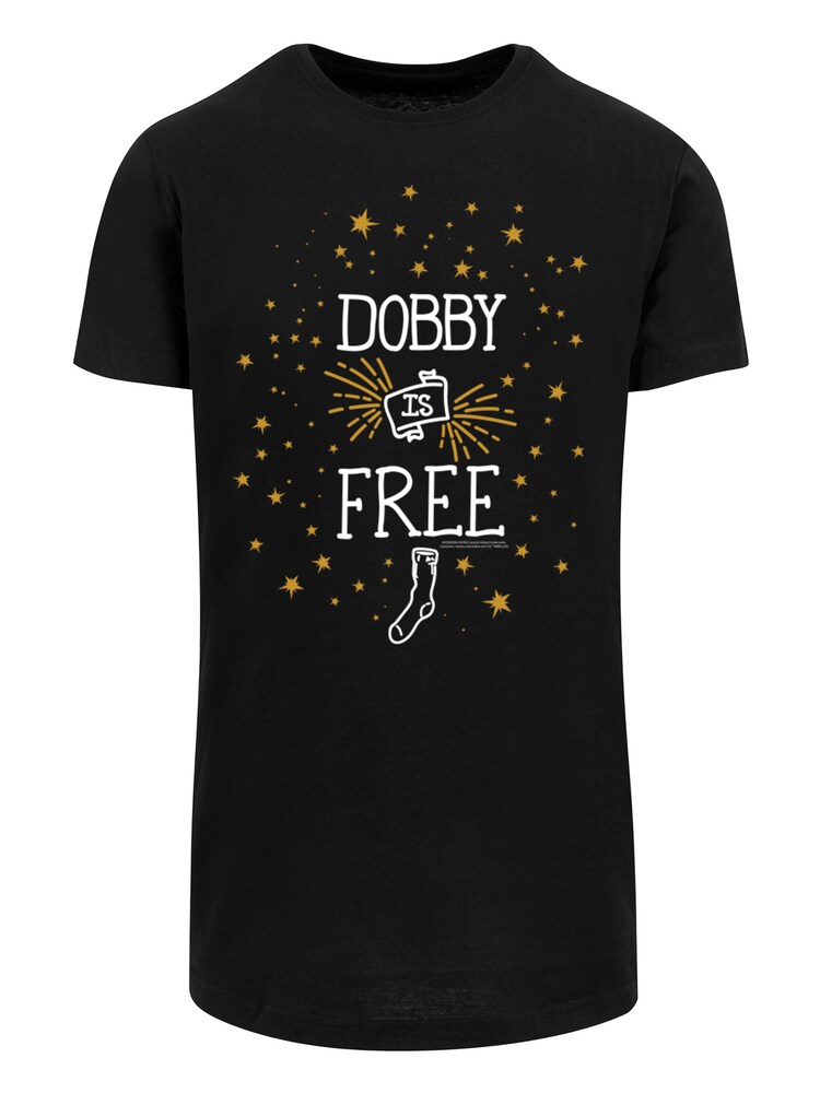 F4NT4STIC T-Shirt 'Harry Potter Dobby Is Free' Herren Größe S gelb / schwarz / weiß