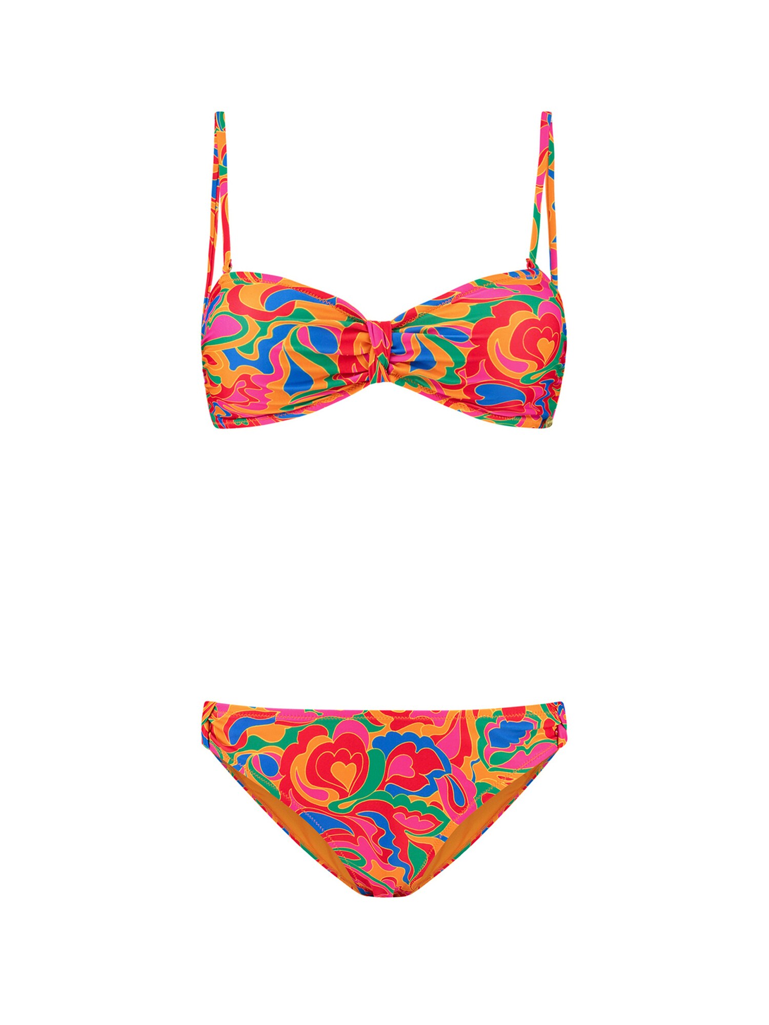 Shiwi Costum de baie două piese Zoe  albastru / verde / portocaliu / roșu