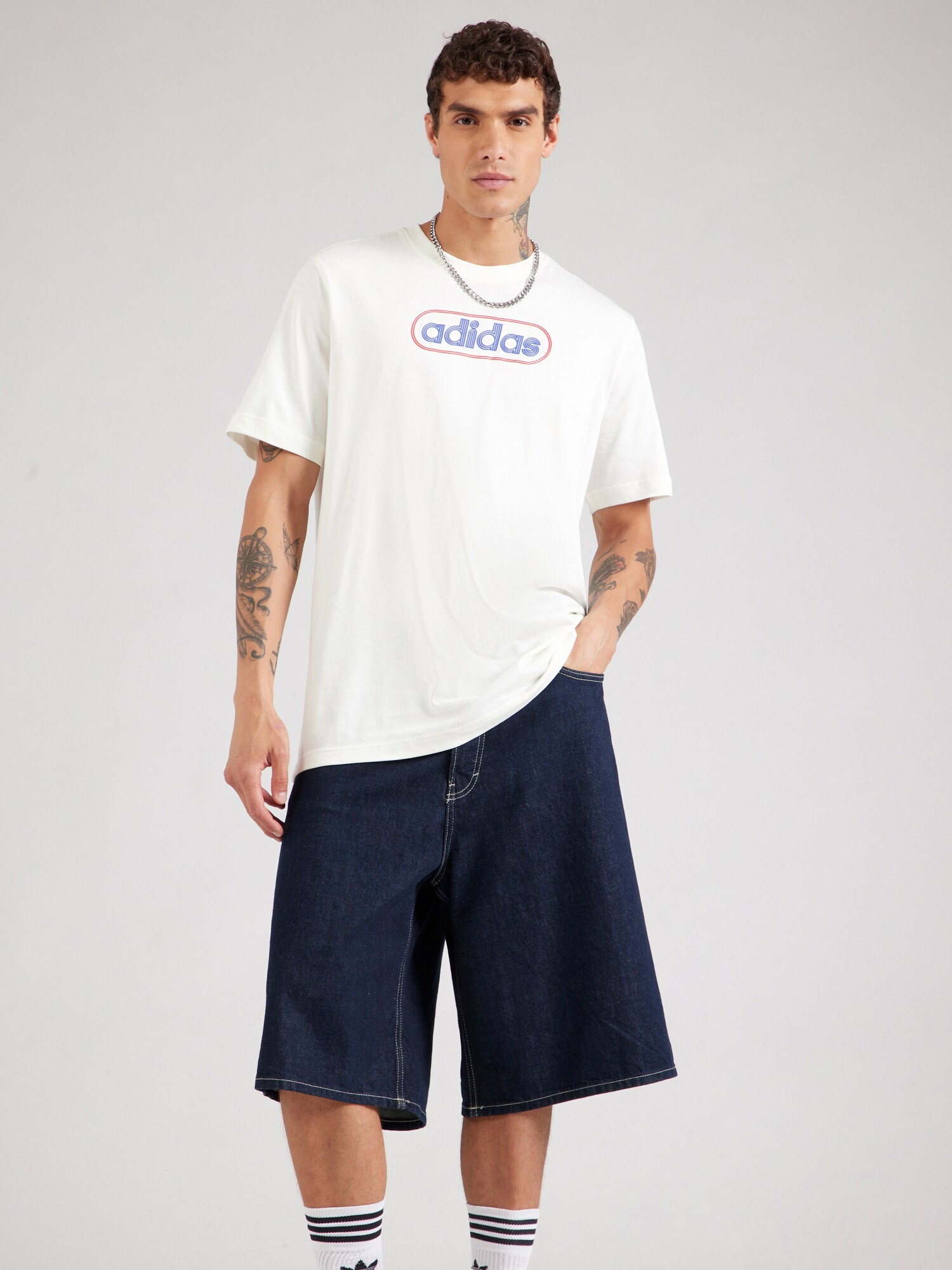 ADIDAS ORIGINALS Póló '80s'  kék / piros / fehér termék 2. képe
