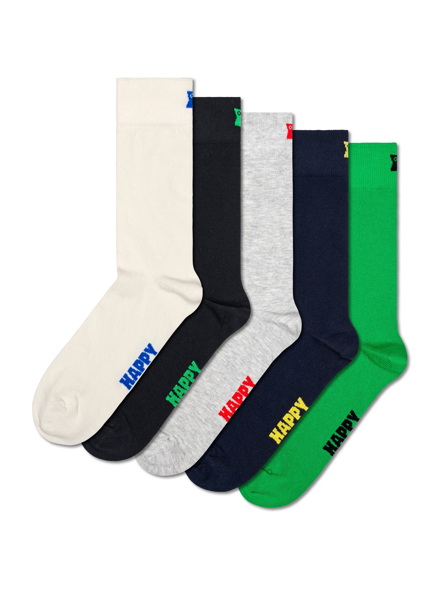 Happy Socks Șosete  albastru închis / gri deschis / verde iarbă / negru / alb
