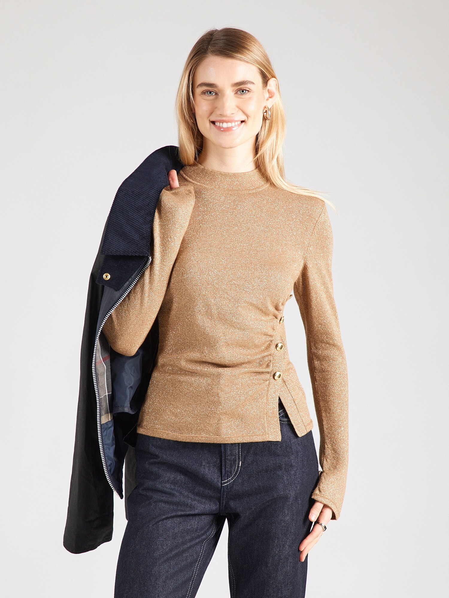 Barbour International Sveter 'Monique'  karamelová (obrázok 3)