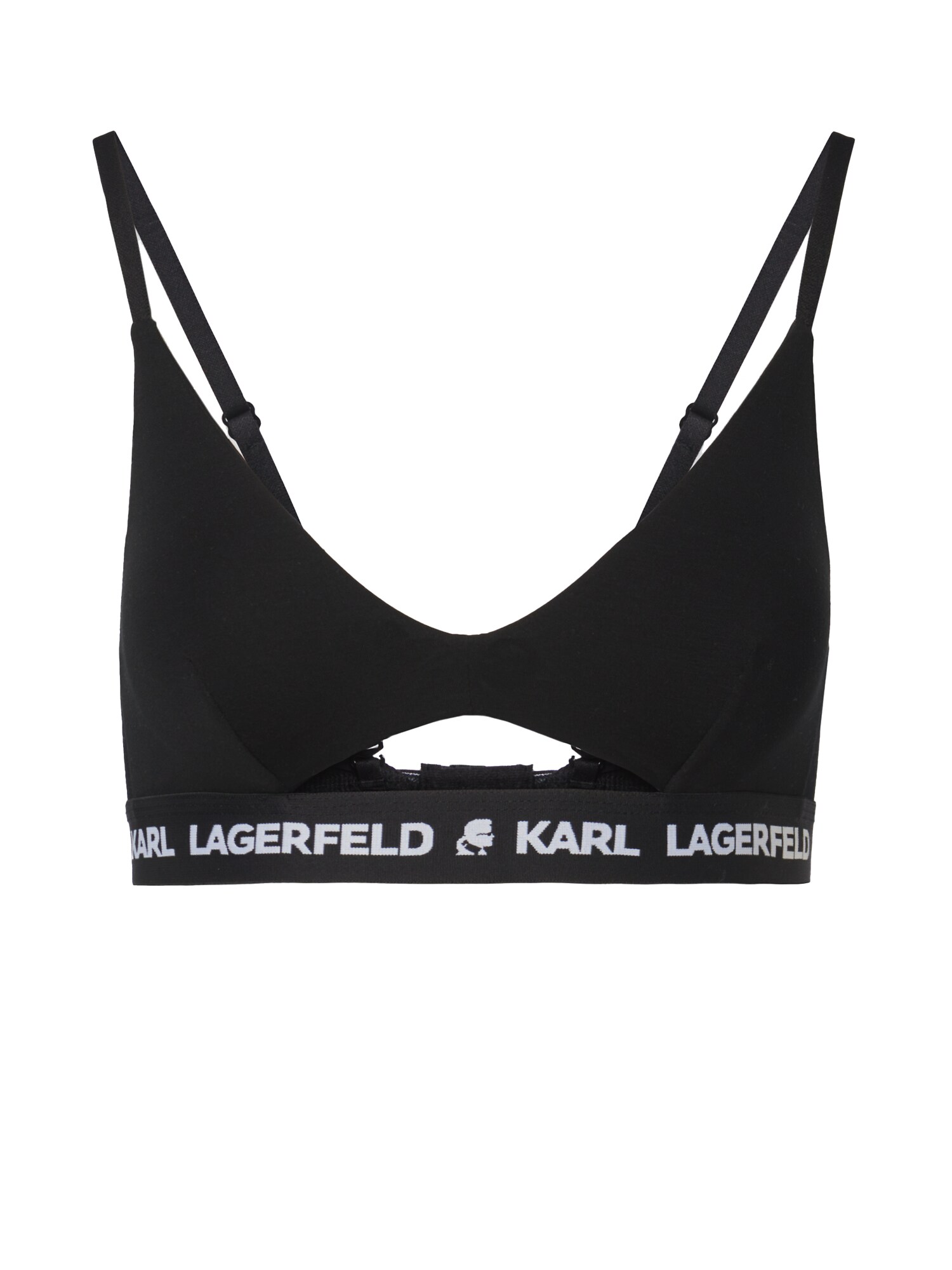 Karl Lagerfeld Sutien  negru / alb