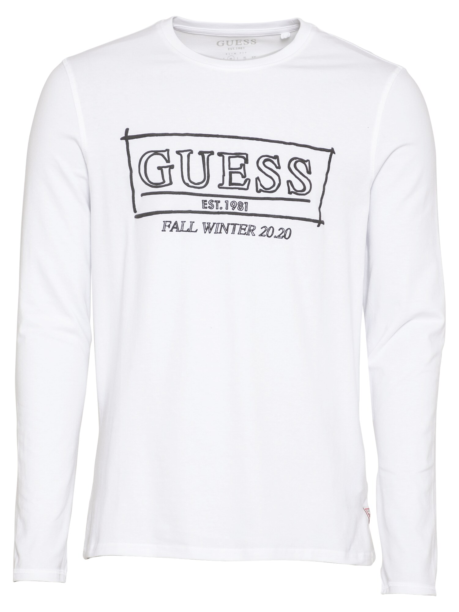 GUESS Marškinėliai  balta / juoda