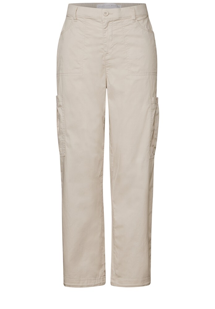 Street One Studio Straight Leg Papertouch Hose Damen Größe 40 sand