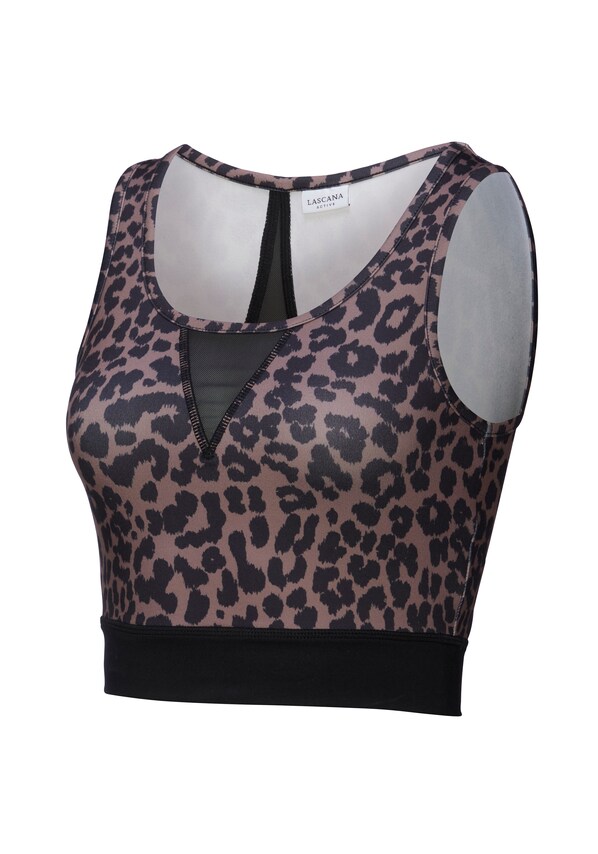 LASCANA ACTIVE, Sport top, barna, 4 kép a 8 közül