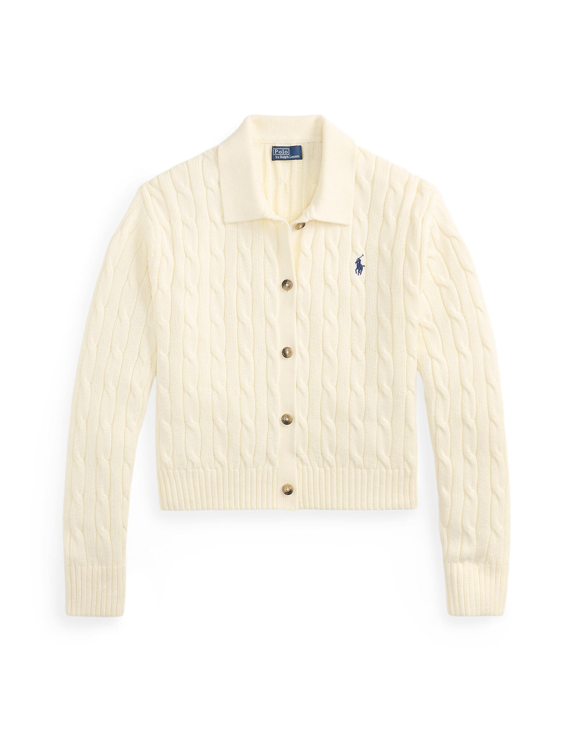 Polo Ralph Lauren kabelstickad kofta i bomull dam – bild 2