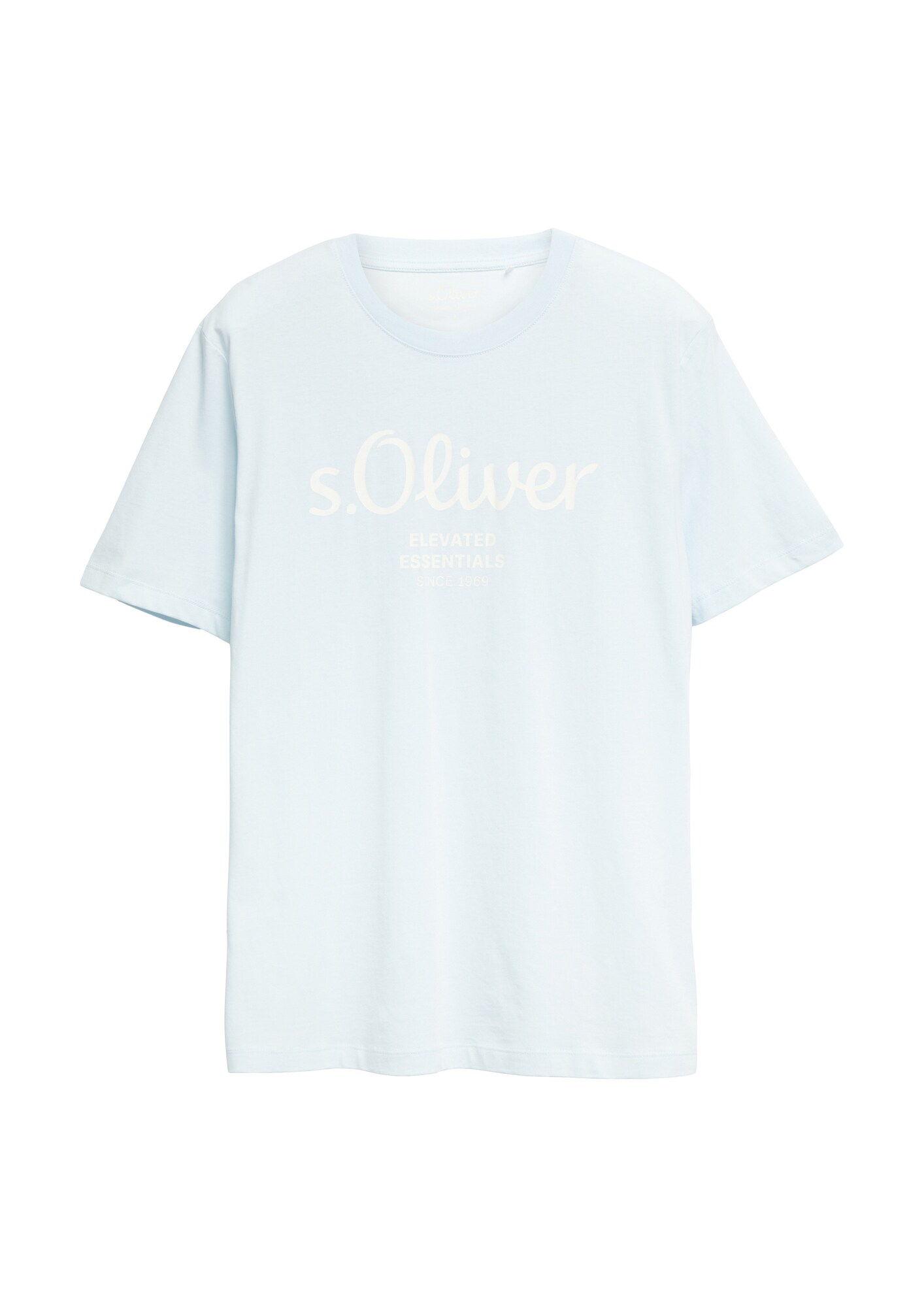 s.Oliver Tricou  albastru pastel / alb