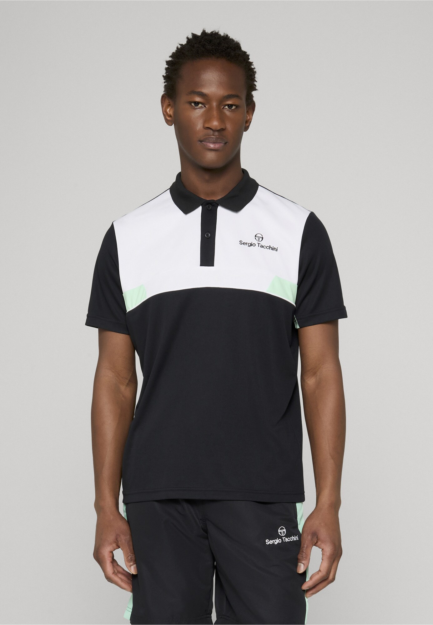 Sergio Tacchini Camiseta 'Granada' lima / negro / blanco – imagen 3