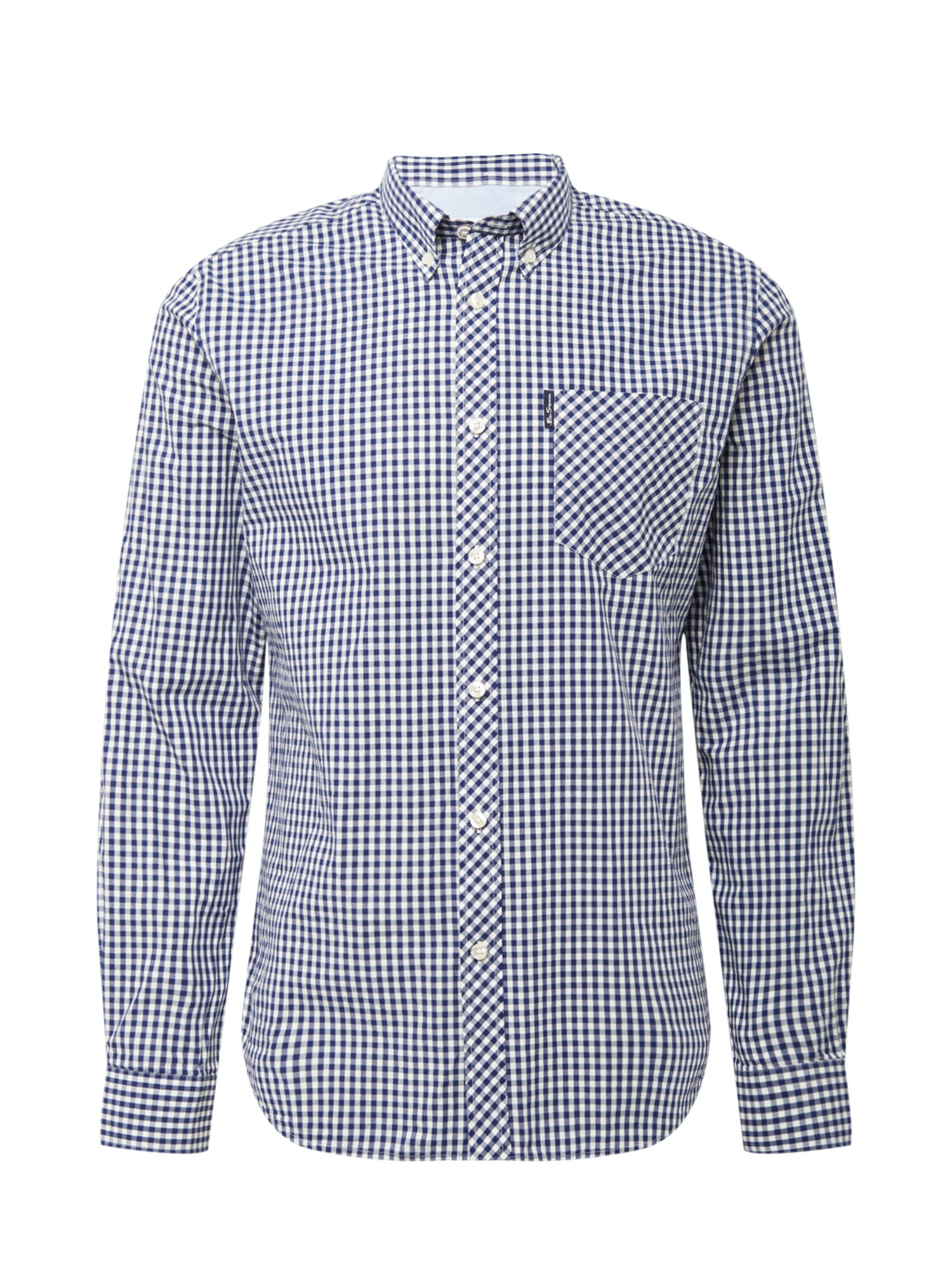 Ben Sherman Camisa 'GINGHAM'  azul escuro / branco