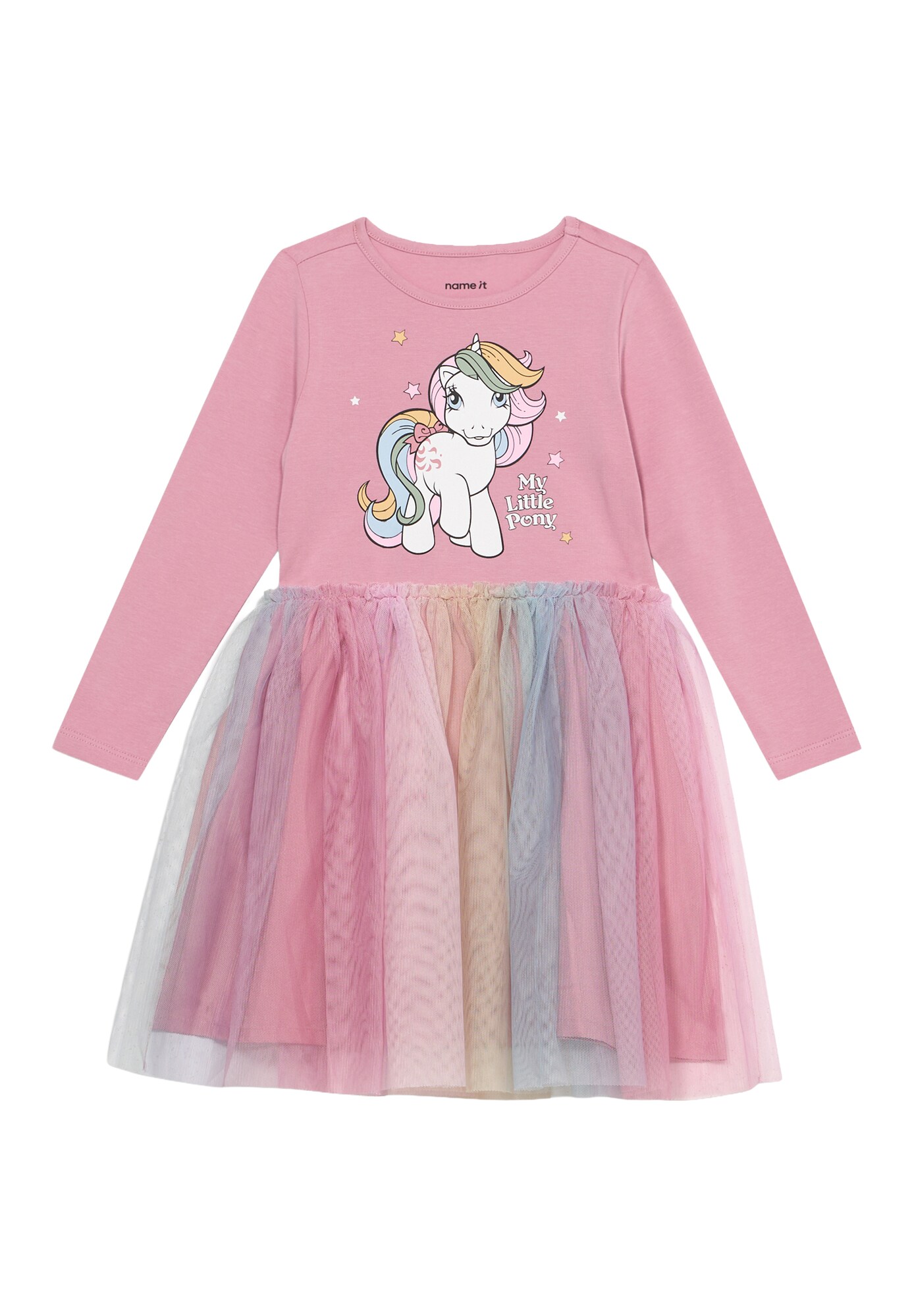 Name It Jurk 'NMFJolina' Geel / Pastelgroen / Mauve / Wit