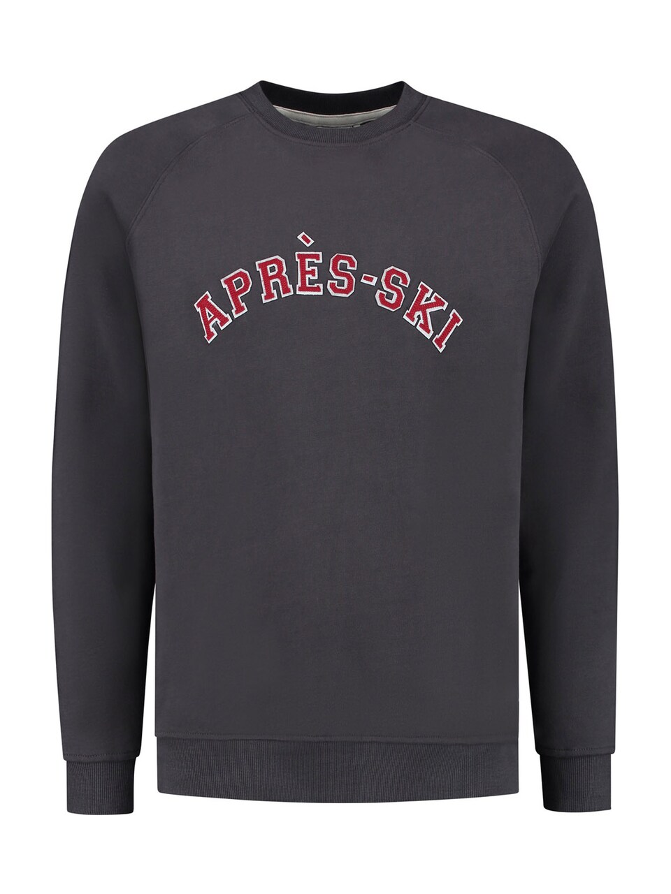 Sweatshirt 'Apres Ski' mörkgrå / röd