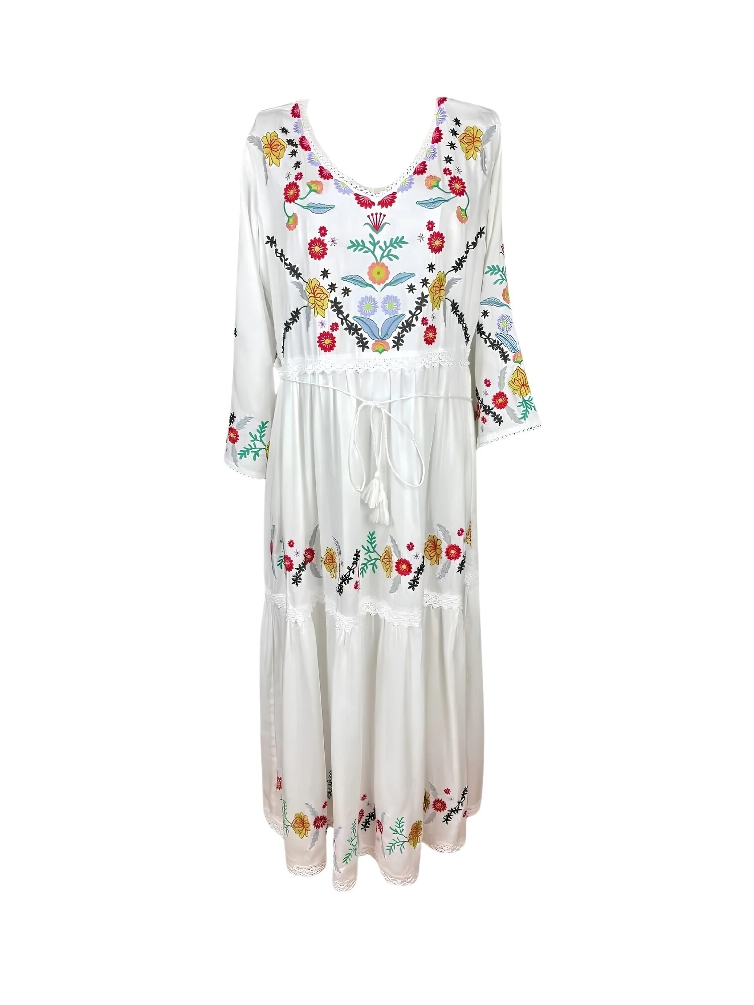 Rody’s forever Vestido 'Lässiges Damenkleid A26, weiß , marimea L'  blanco