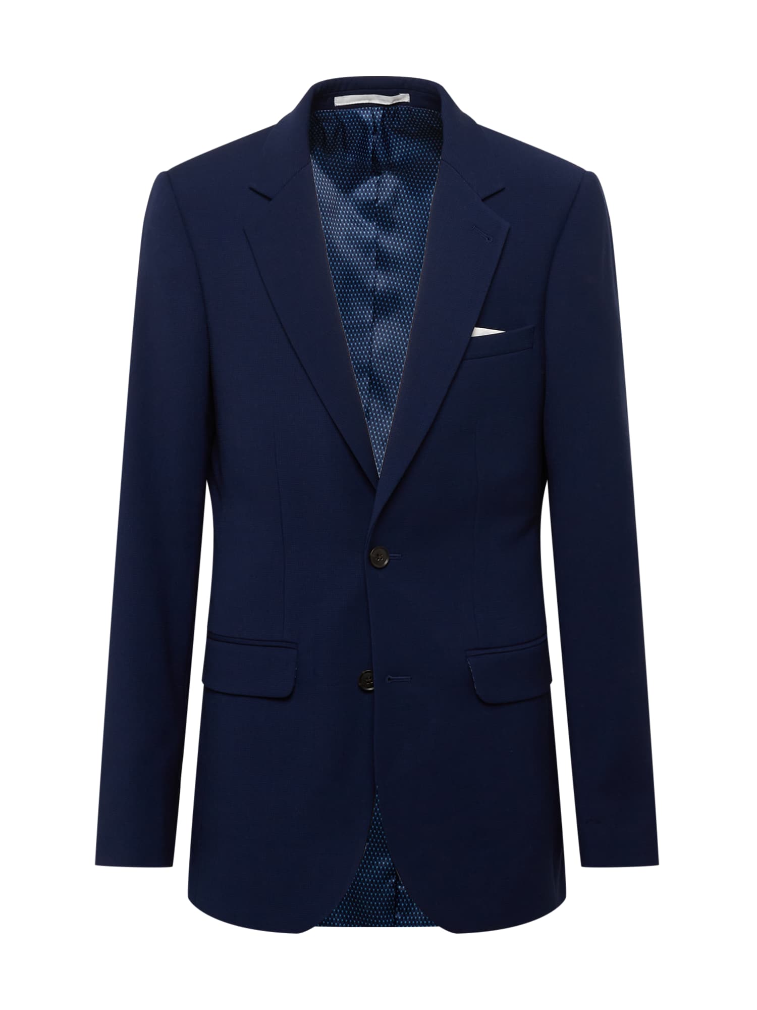 BURTON MENSWEAR LONDON Dalykinio stiliaus švarkas 'Super Skinny Blue Texture Jacket' tamsiai mėlyna