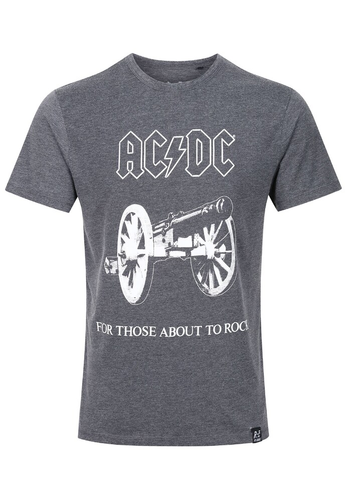 Recovered T-Shirt 'ACDC 'For Those About Rock'' Herren Größe XXL dunkelgrau