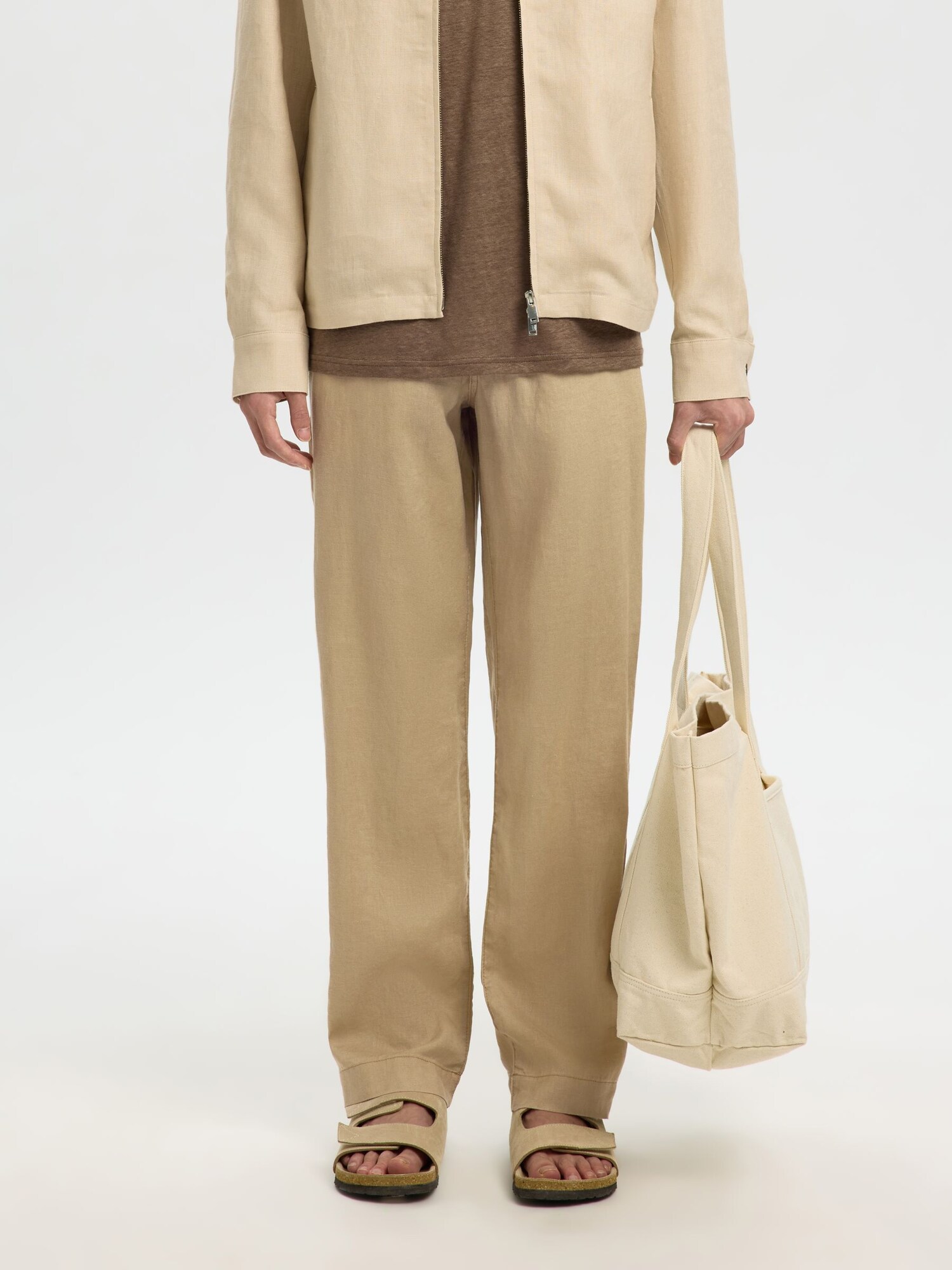 SELECTED Pantalón '196 Straight'  capuchino