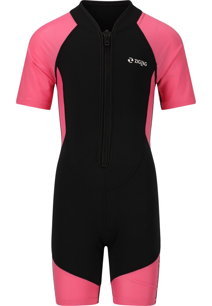 ZigZag Badeanzug 'Neoprene' Jungen Größe 104 pink / schwarz