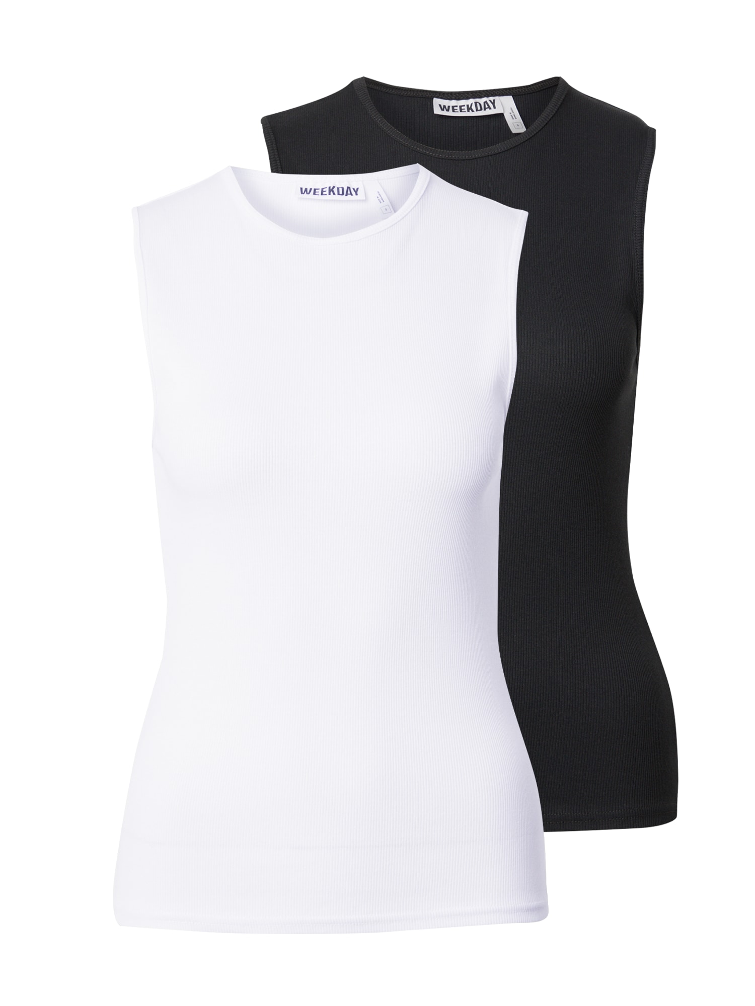 WEEKDAY Top  negru / alb