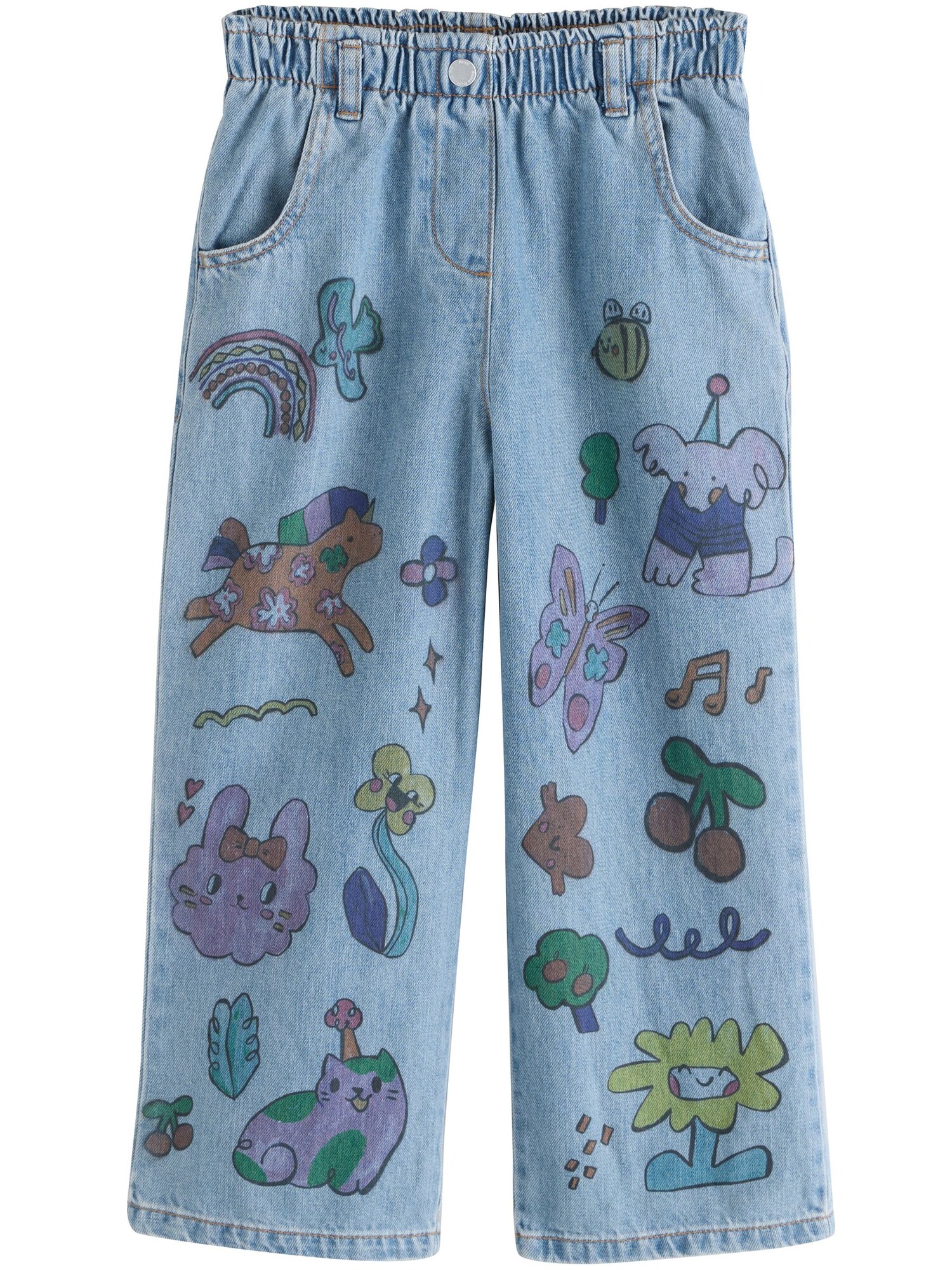 Next Jeans  albastru deschis / galben / verde / lila