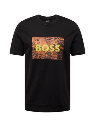 Boss Shirt ‘Te_Building’ Geel / Oranje / Zwart