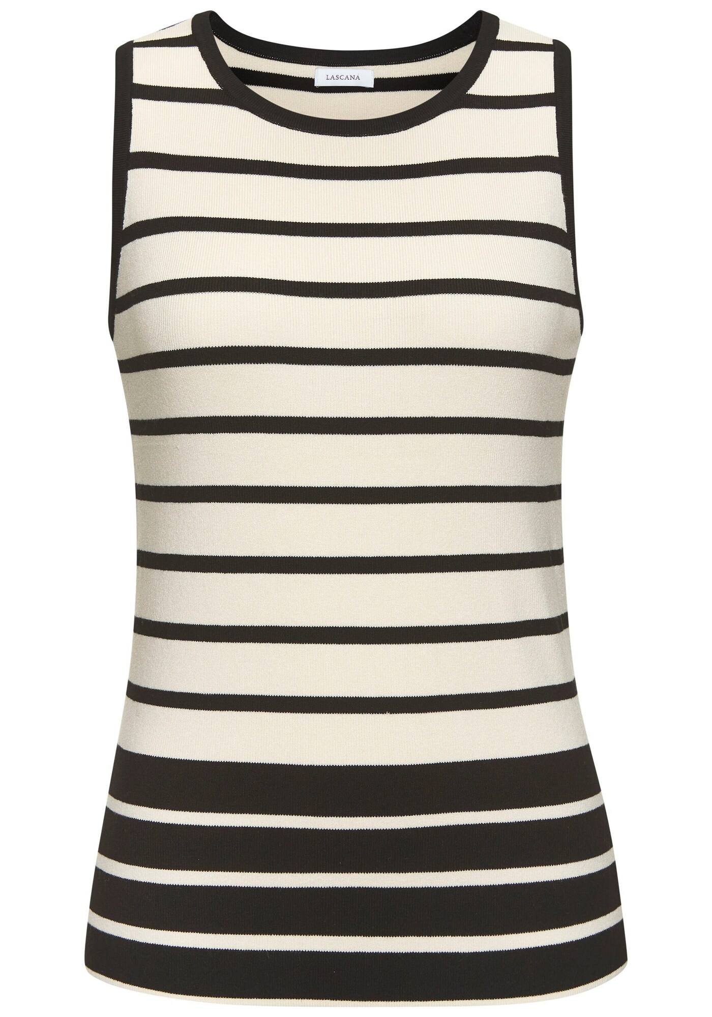 LASCANA Top  negru / alb