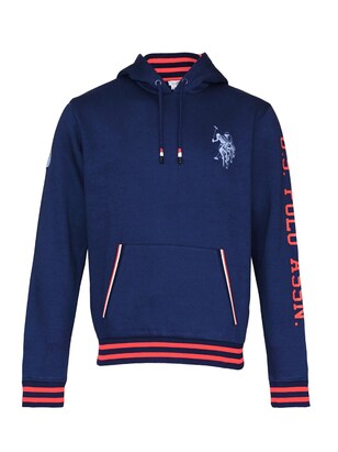 U.S. POLO ASSN. Sweatshirt Duifblauw / Donkerblauw / Rood / Wit