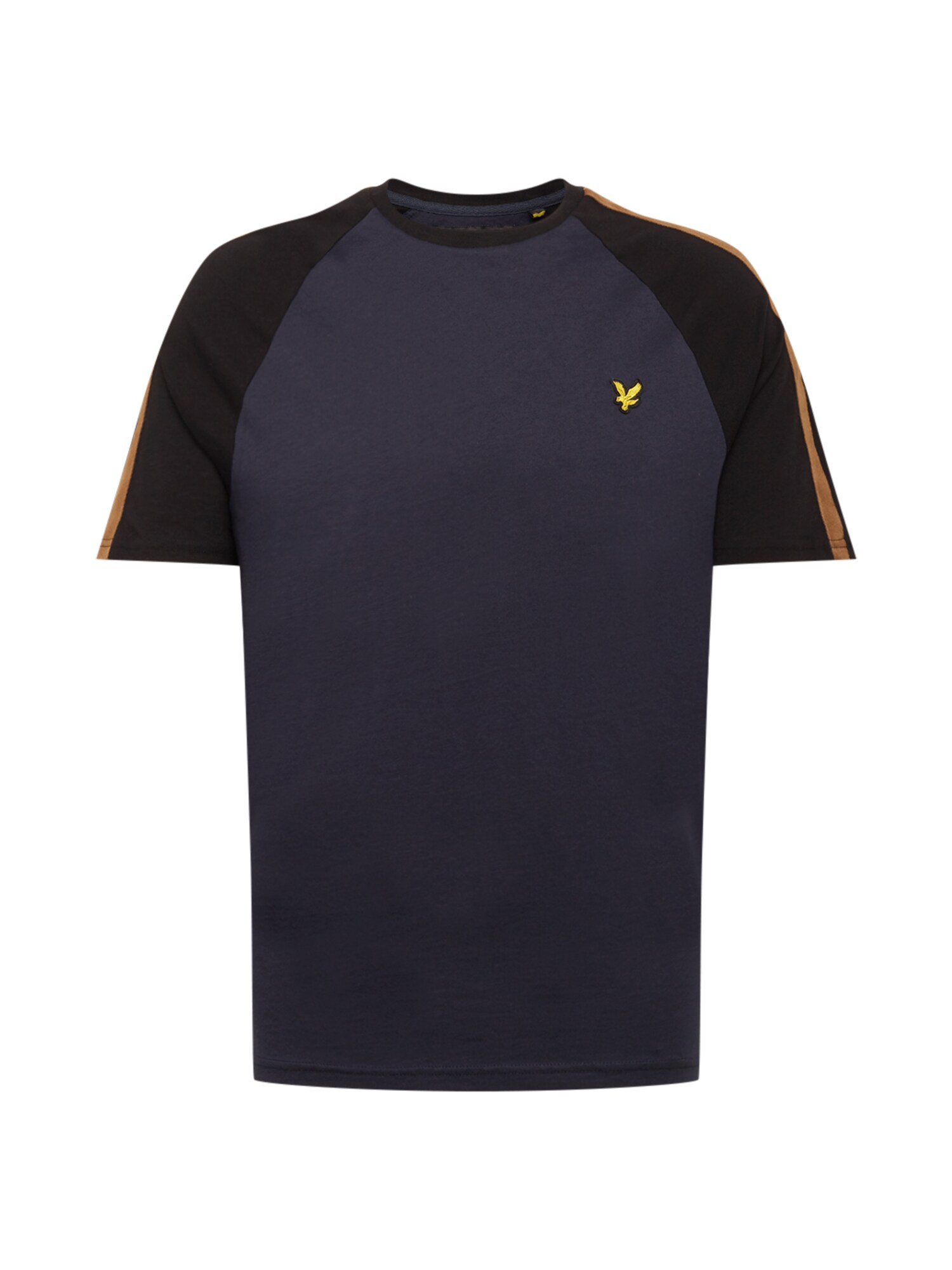 Lyle & Scott Marškinėliai  tamsiai mėlyna / juoda / karamelės