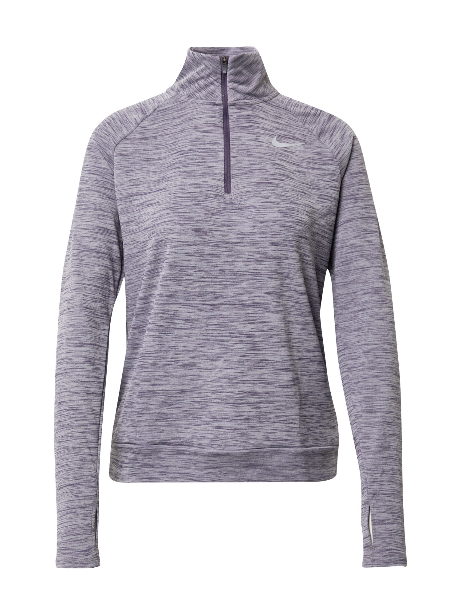 NIKE Sportiniai marškinėliai 'Pacer'  tamsiai violetinė / pilka