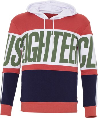 PLUS EIGHTEEN Sweatshirt Lichtlila / Donkeroranje / Lichtrood / Offwhite