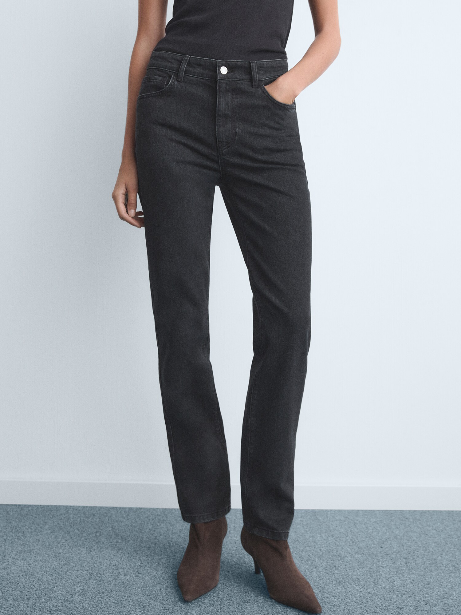 MANGO Jeans BLANCA  negru denim