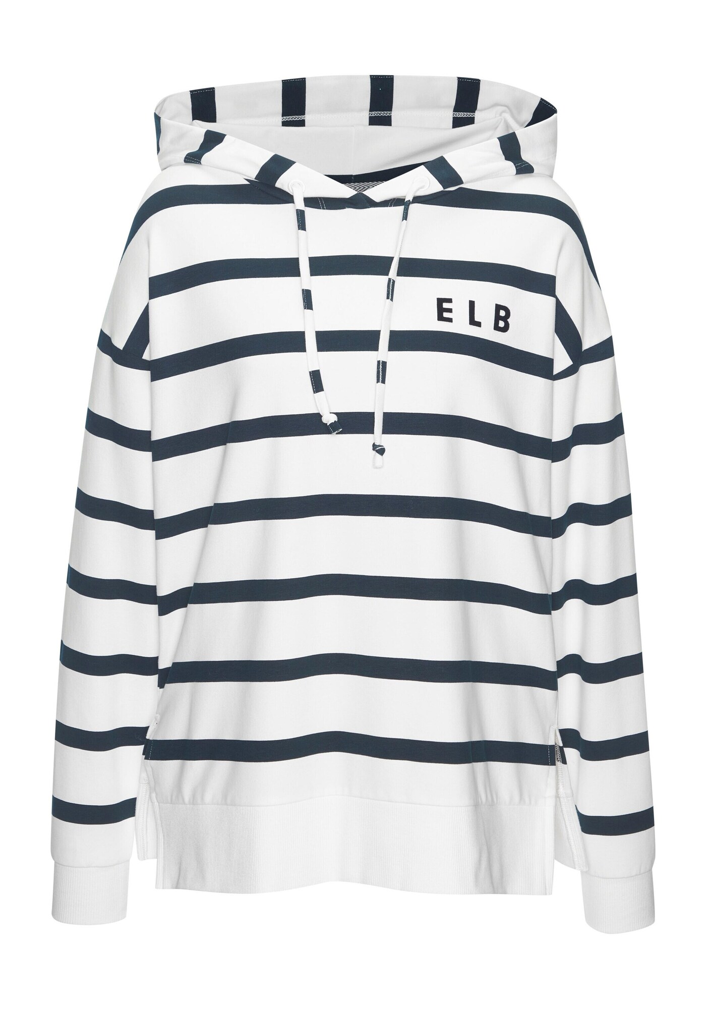 Elbsand Bluză de molton  bleumarin / negru / alb