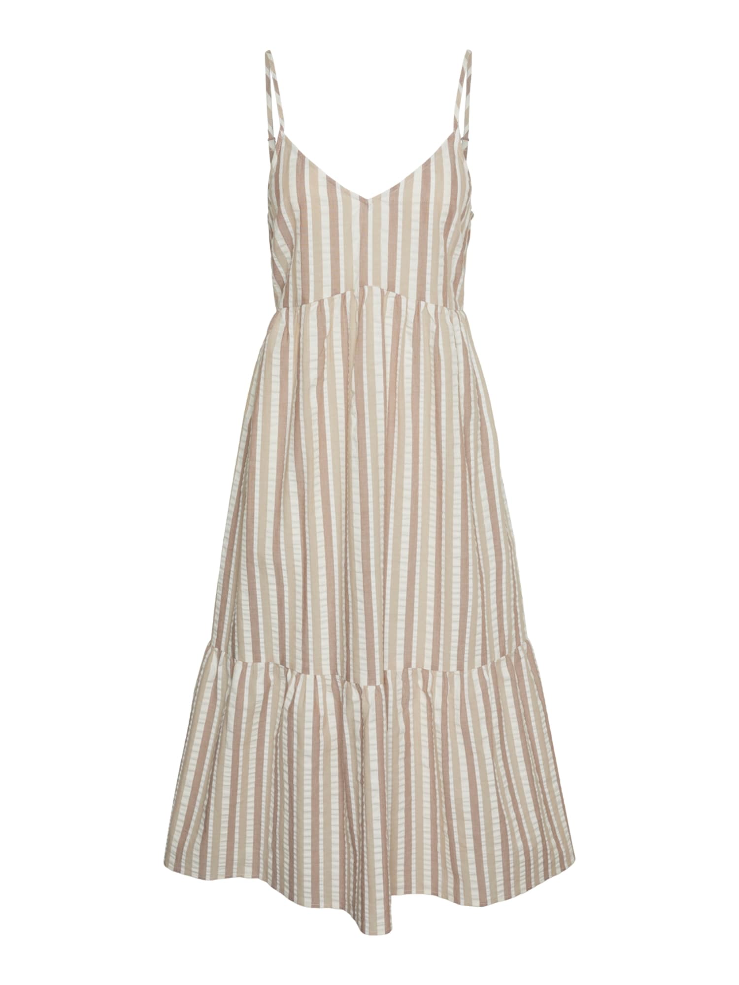 PIECES Rochie de vară Aitlyn  bej / maro deschis / alb