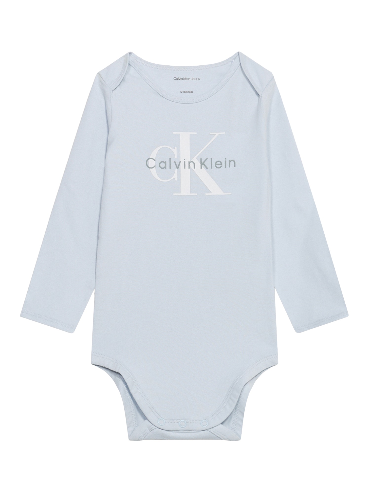 Calvin Klein Jeans Salopetă/Body albastru pastel / gri / alb