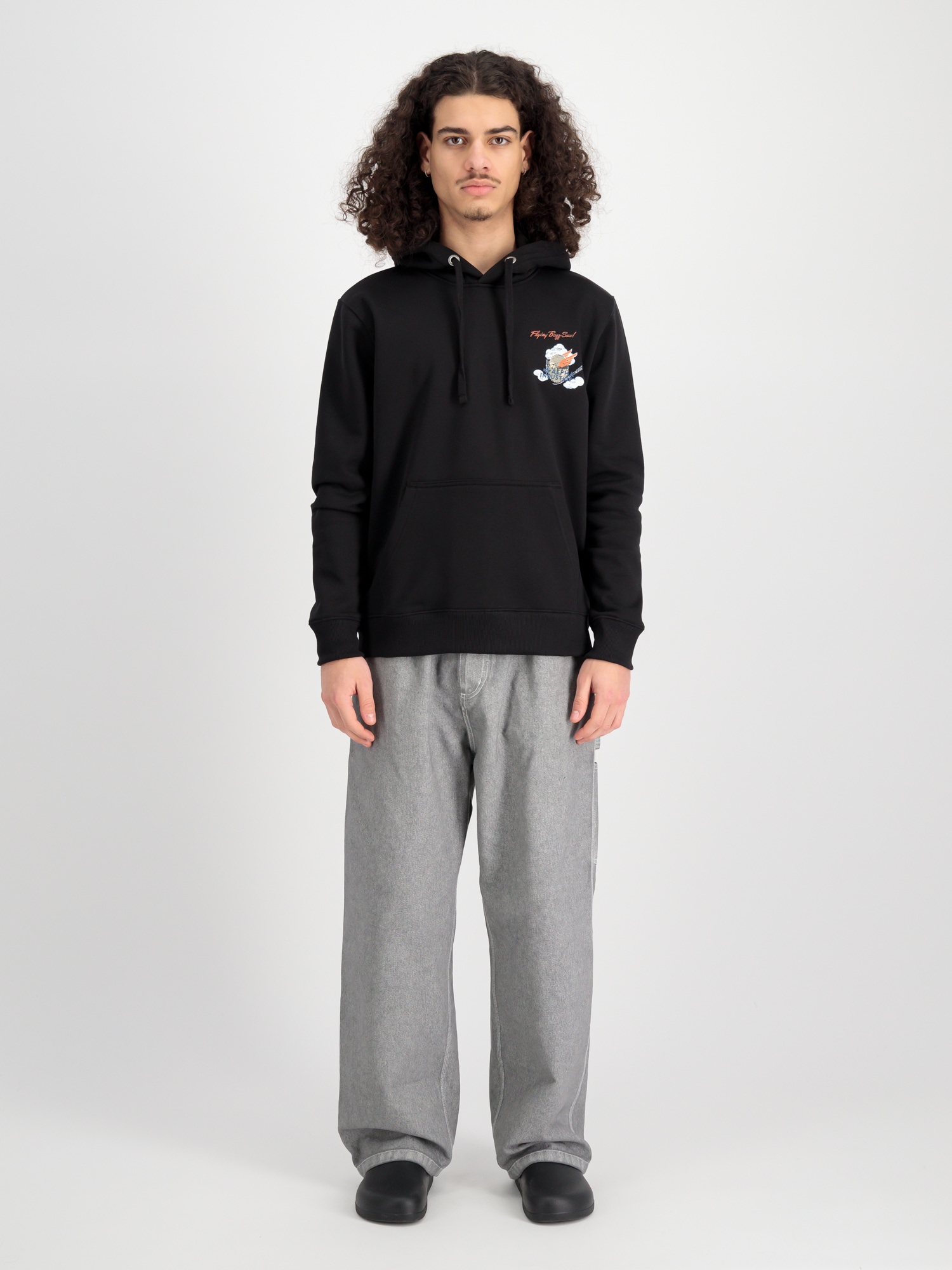 ALPHA INDUSTRIES Tréning póló 'Flying Buzz' kék / narancs / fekete / fehér termék 2. képe