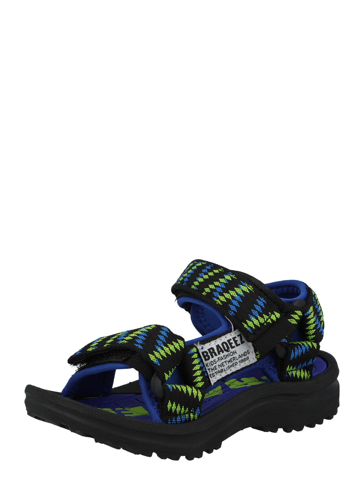 Braqeez Sandale Sky Sports  albastru deschis / verde deschis / negru