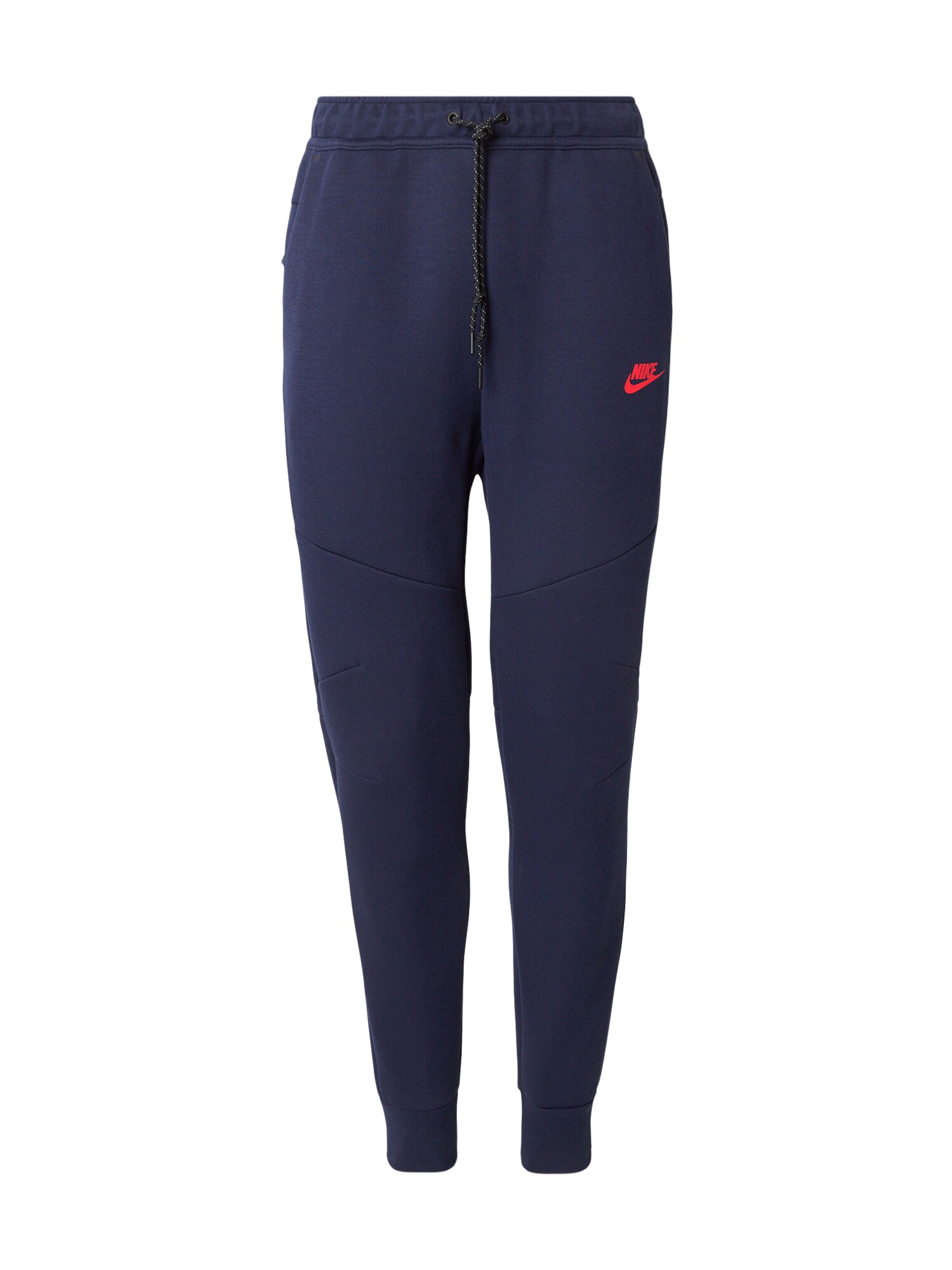 Nike Sportswear Pantaloni 'TCH FLC'  bleumarin / roșu intens