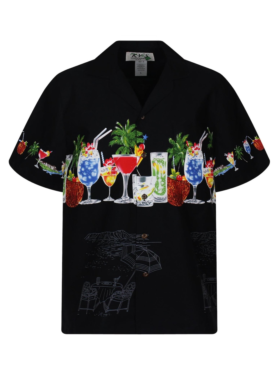 Skjorta 'Cocktail Brustdruck'