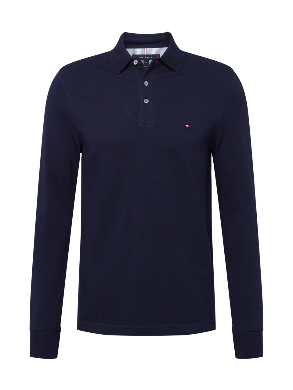 T-shirt '1985 SLIM LS POLO' marinblå / röd
