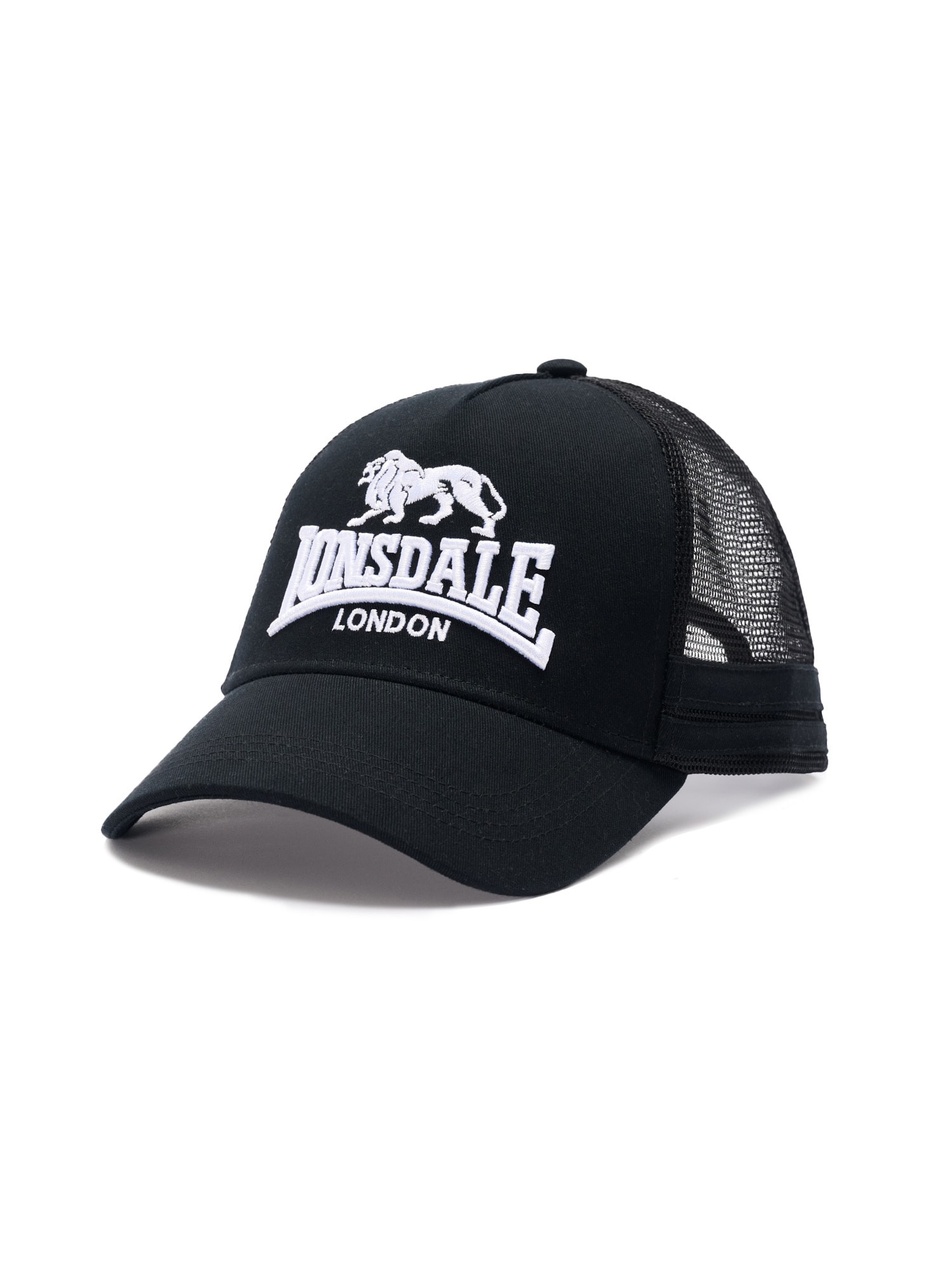LONSDALE Șapcă Hollinhurst negru / alb
