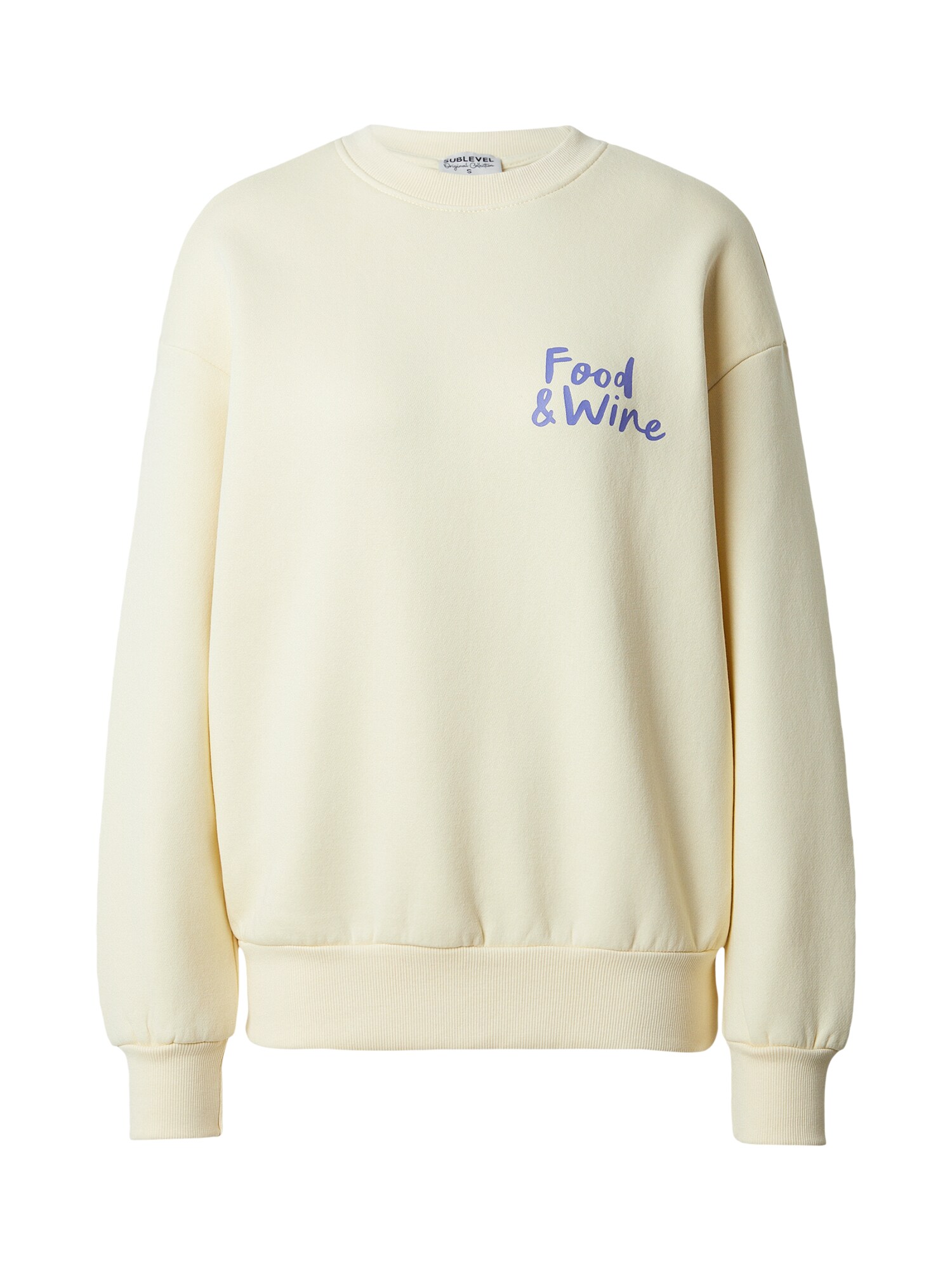 Sublevel Bluză de molton  galben pastel / lila