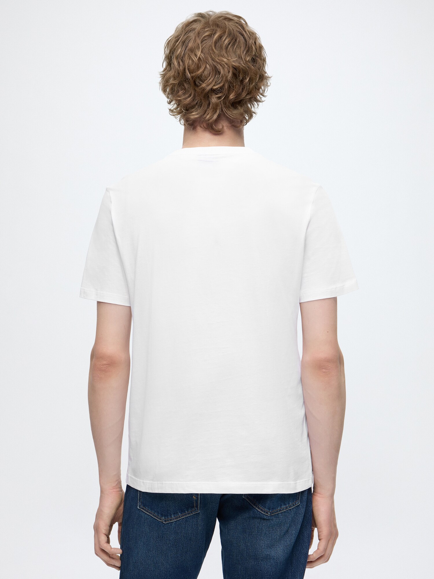 HUGO Camiseta 'Dorosi' azul / blanco – imagen 3