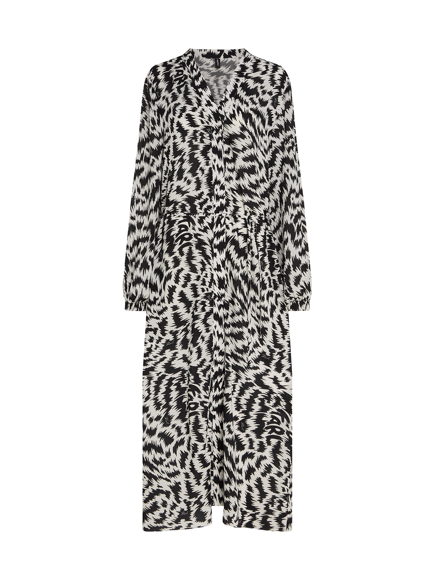 Karl Lagerfeld Плажна рокля  черно / бяло