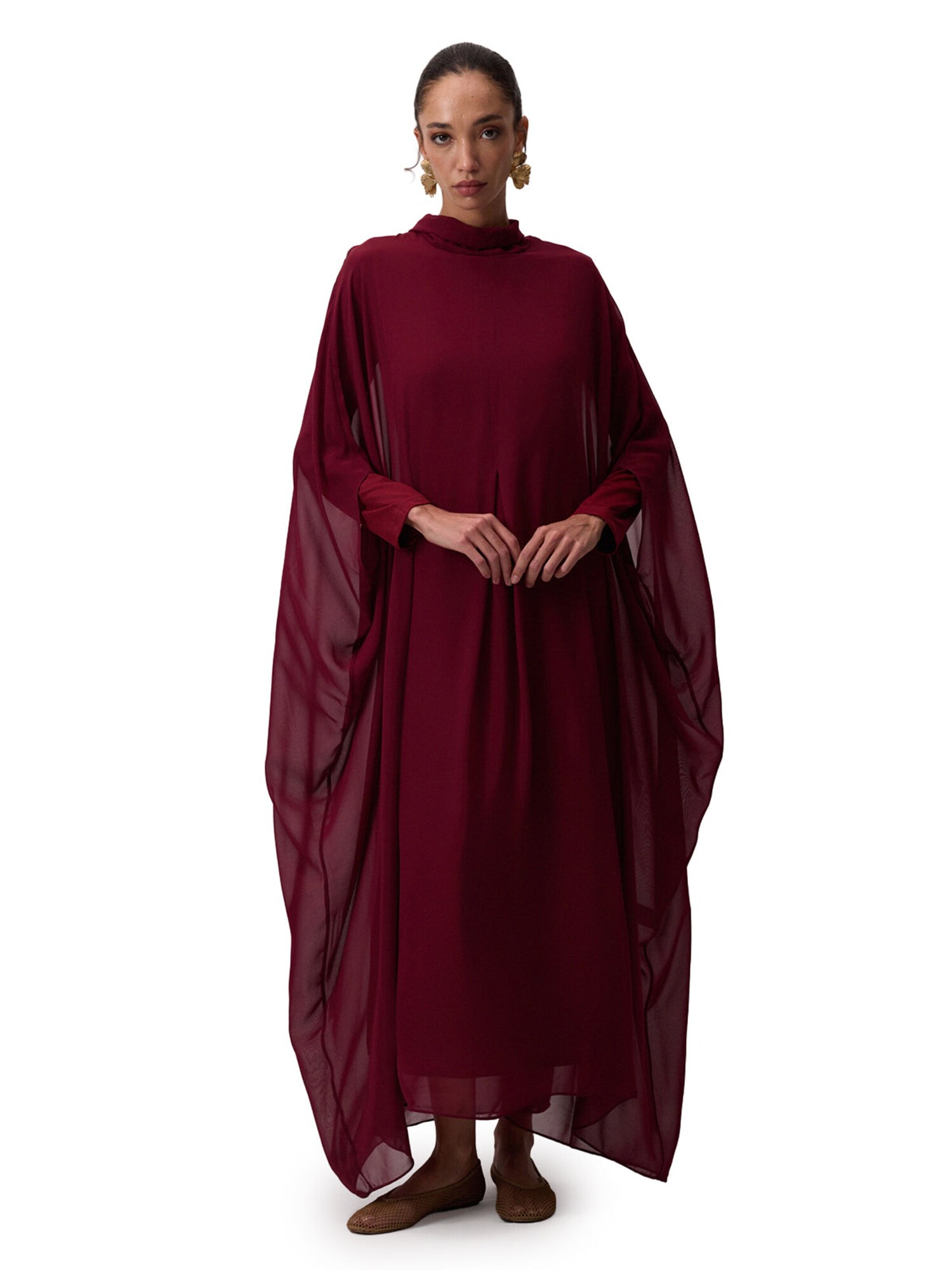 Touché Privé Touch Priv Kleid Bat Sleeve Chiffon Dress