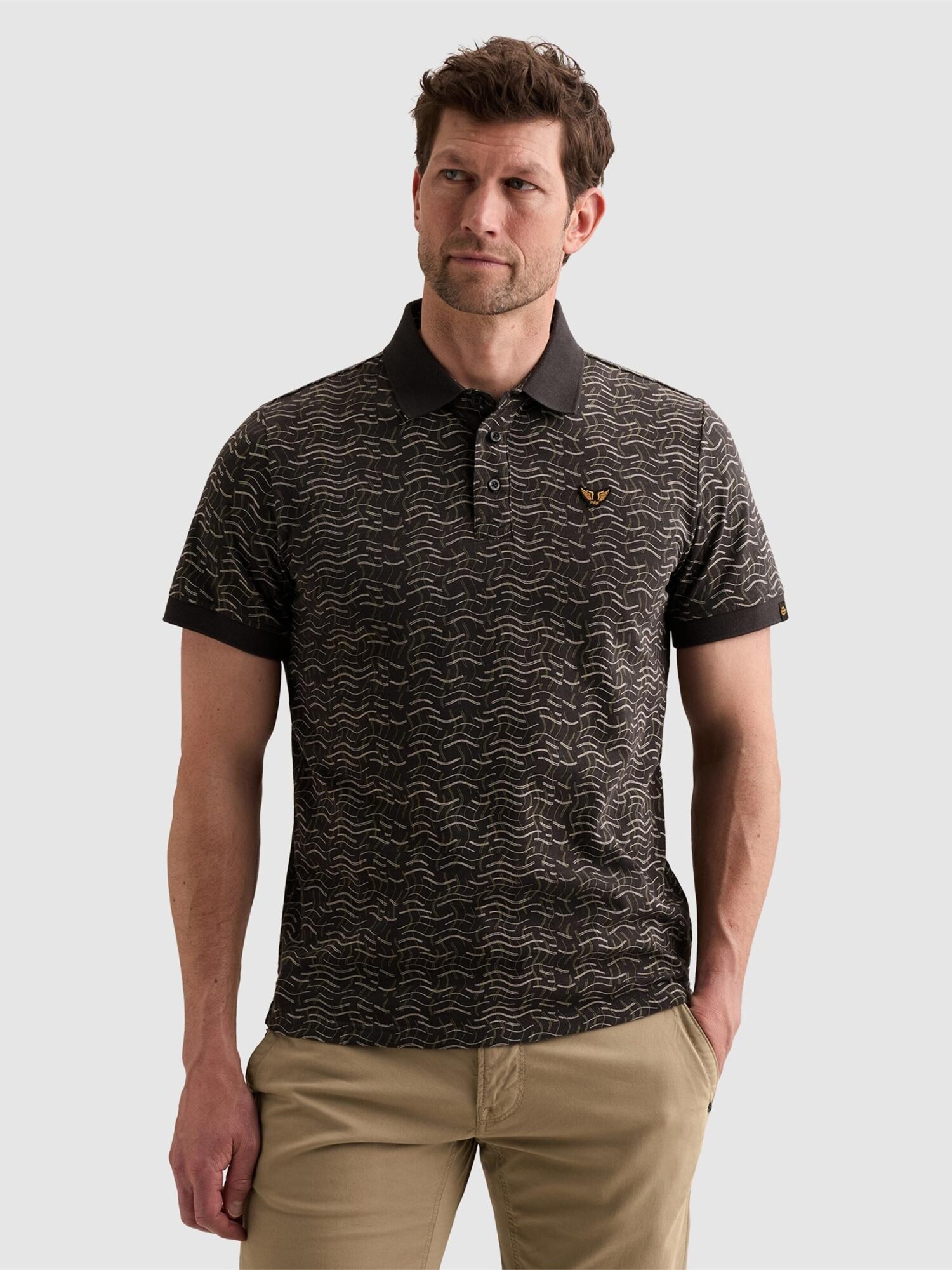 T-shirt 'Polo shirt in 100% cotton with allover print'