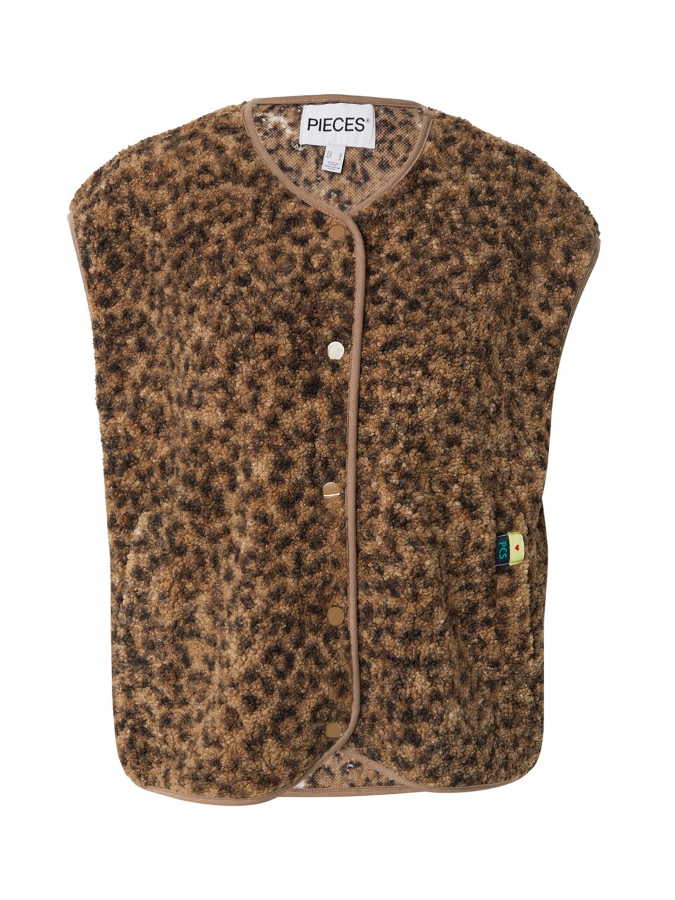 Väst 'PCKATTY' camel / mörkbeige
