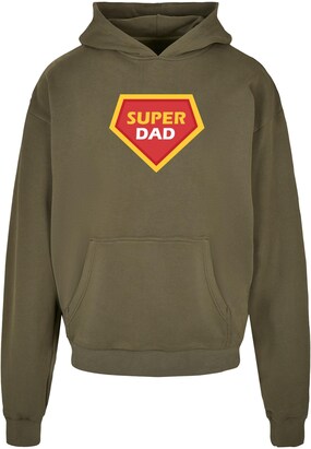 Merchcode Sweatshirt ‘Fathers Day – Suped Dad’ Olijfgroen / Oranje / Cranberry / Wit