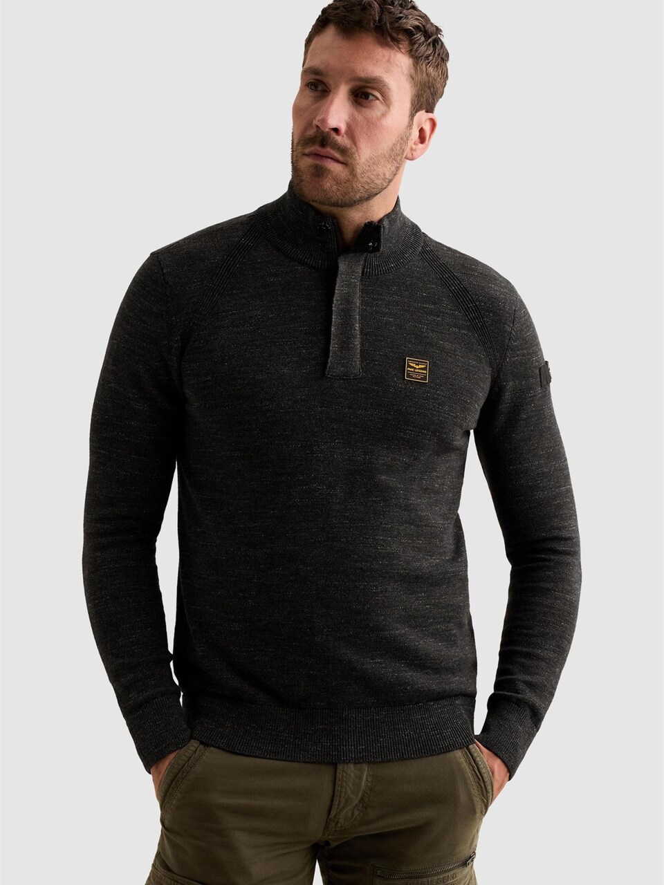 Tröja 'Pullover with half-zip and raglan sleeves'