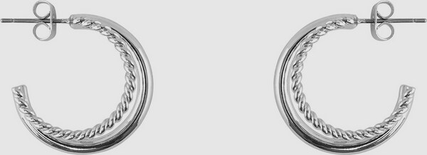Pieces Nugga Half Hoop Double Banded Ohrstecker