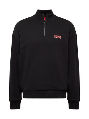 HUGO Sweatshirt ‘Diqiele’ Lichtrood / Zwart / Offwhite